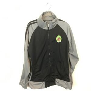 Steve and Barry's Track Jacket with Patch Men's Size M Vintage 90s Black Gray